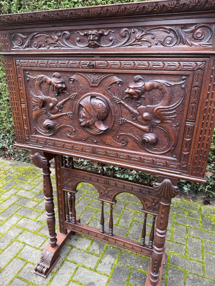 Carved cabinet.