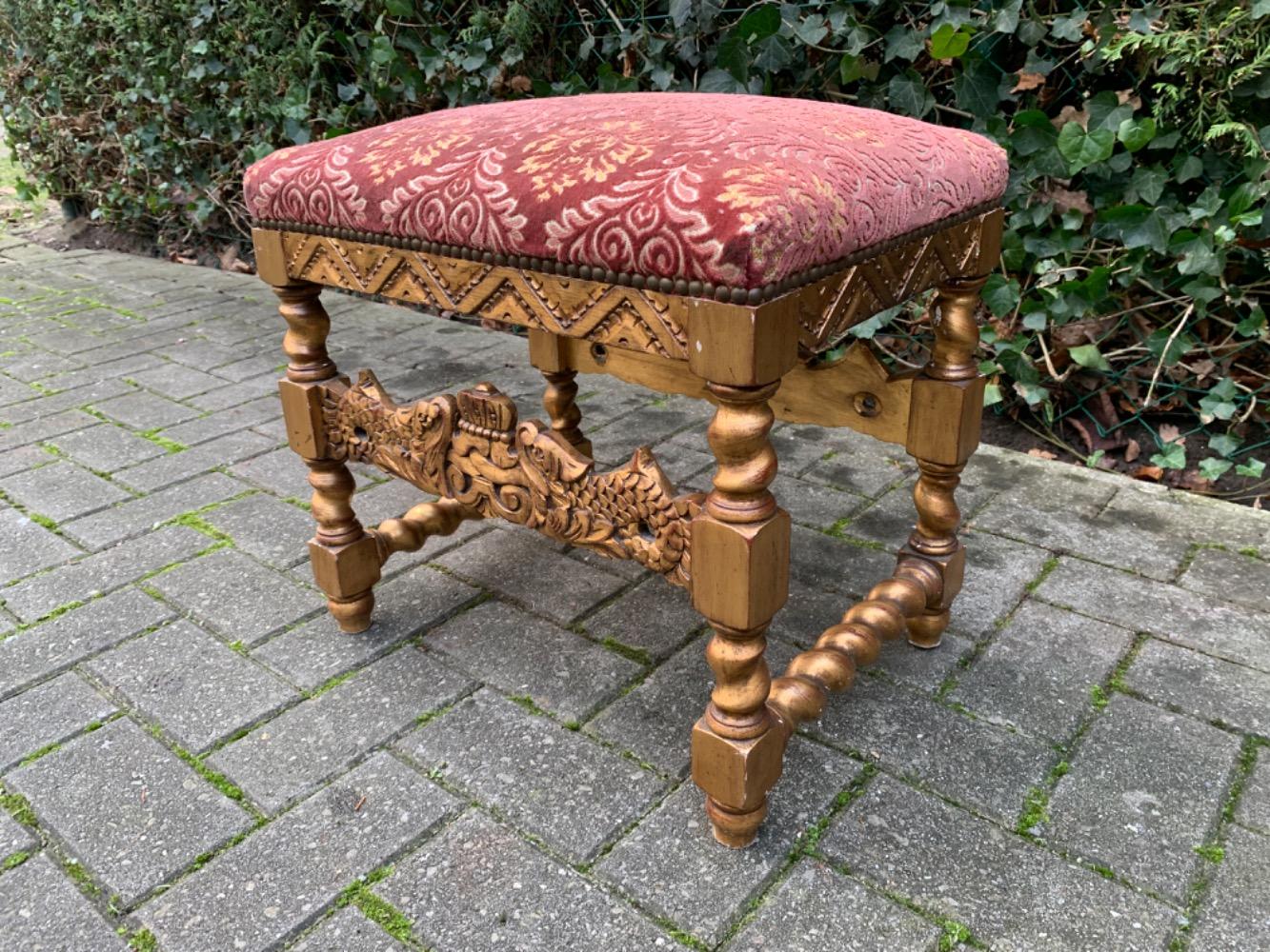 Carved Footstool