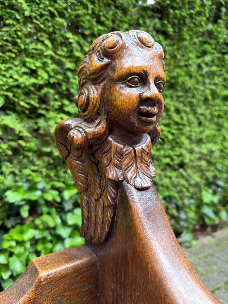Carved Hall bench
