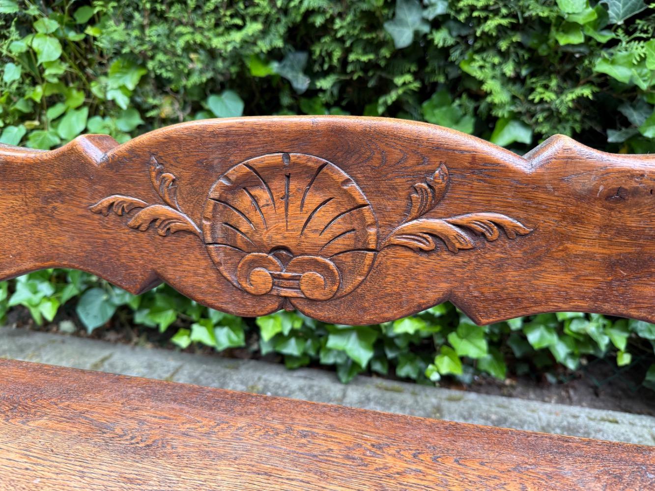 Carved Hall bench