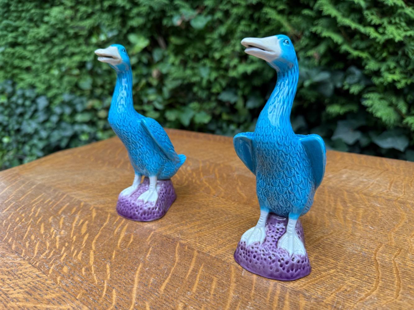 Chinese Pair of duck figures