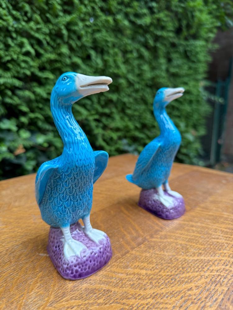 Chinese Pair of duck figures