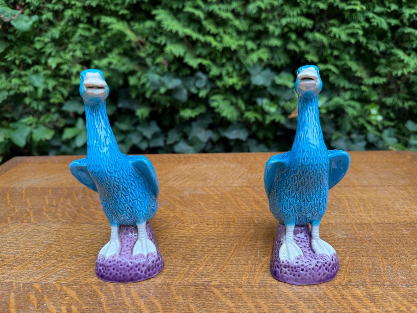 Chinese Pair of duck figures