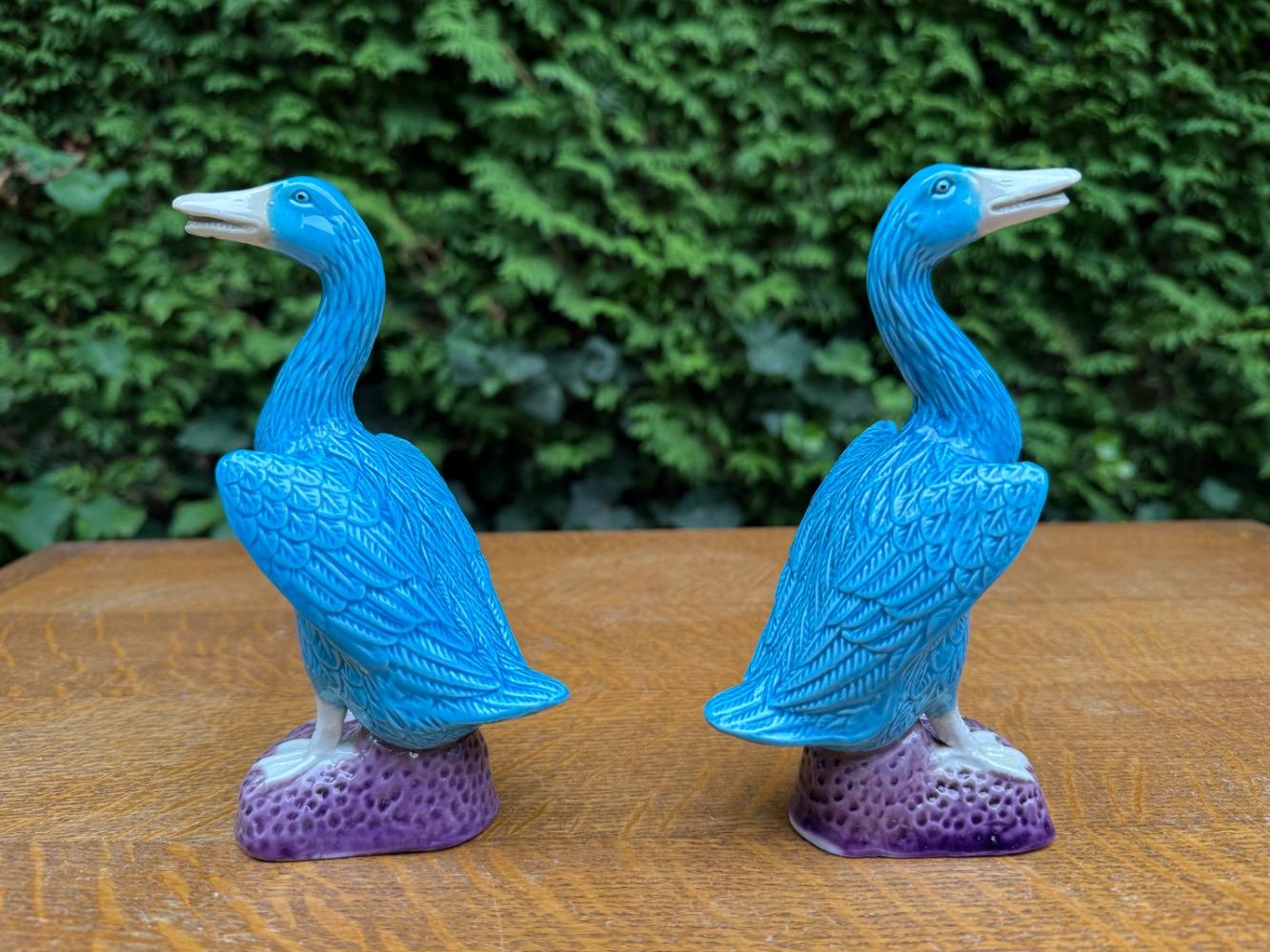 Chinese Pair of duck figures