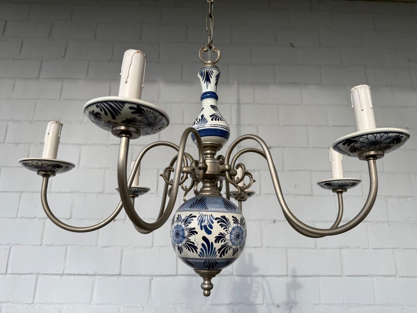 Delft style Chandelier