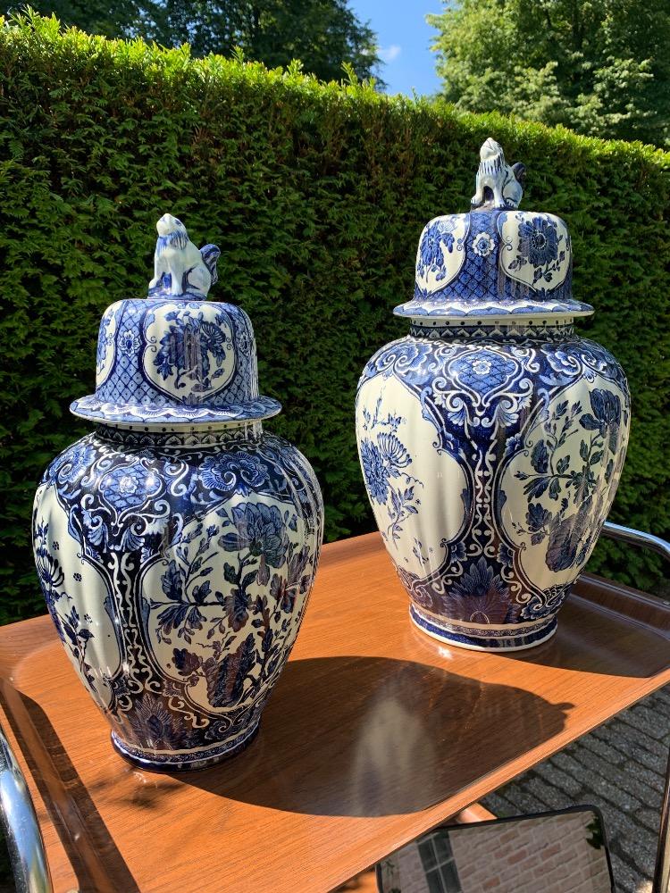 Delft style Pair of vases