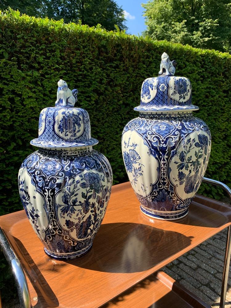 Delft style Pair of vases