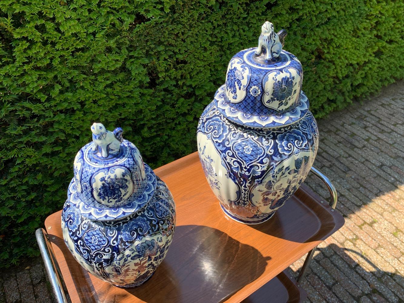 Delft style Pair of vases