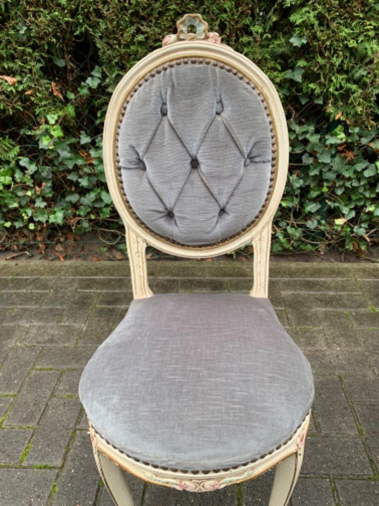 Louis XV style Chairs with side table