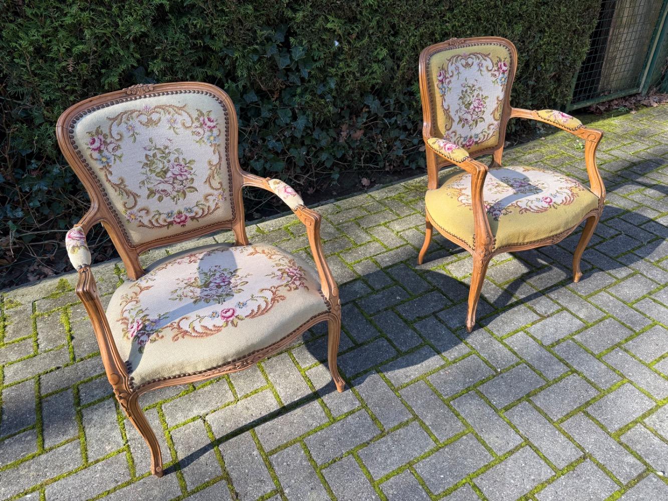 Louis XV style Pair of armchairs