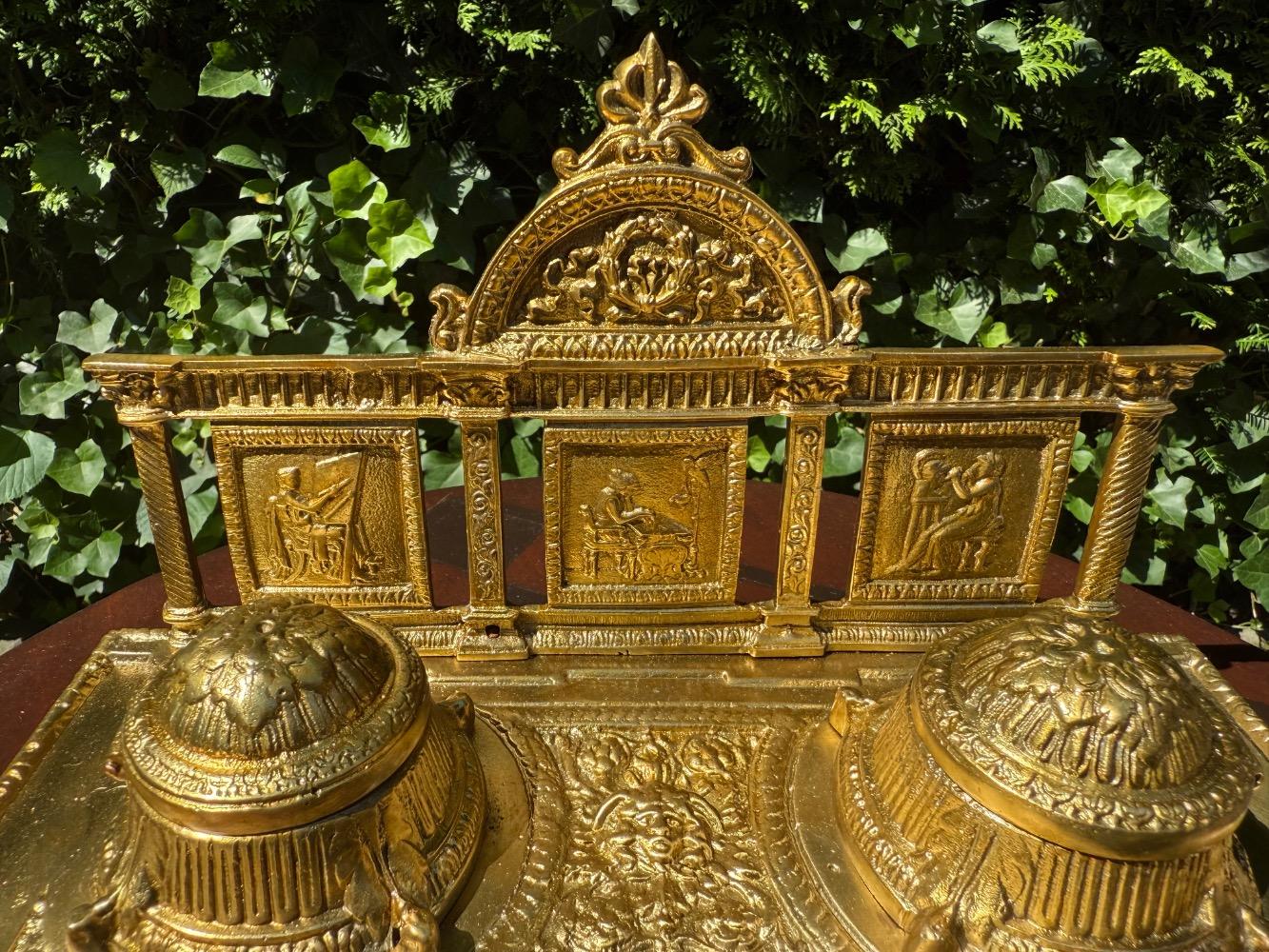 Louis XVI style Inkt well desk set