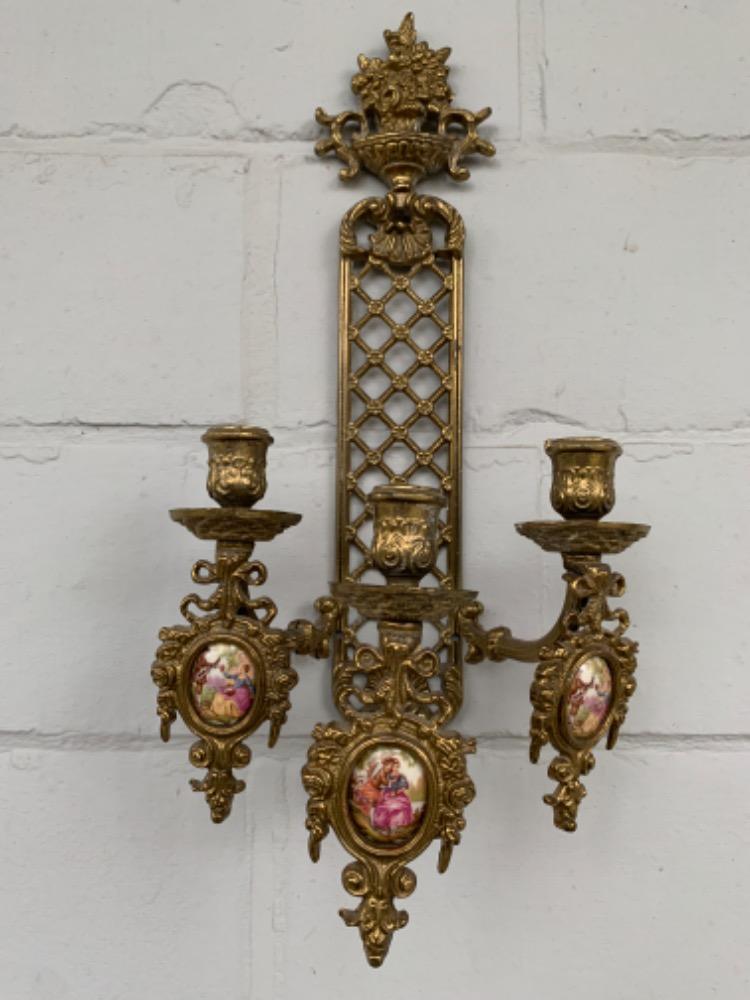 Louis XVI style Pair of wall candle holders.