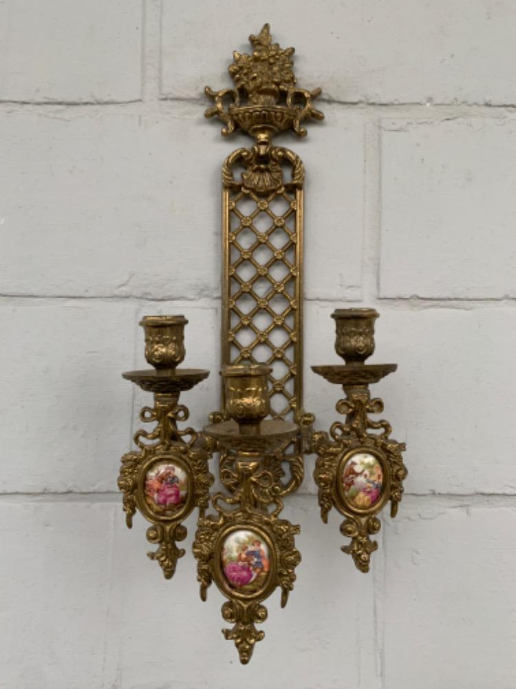 Louis XVI style Pair of wall candle holders.