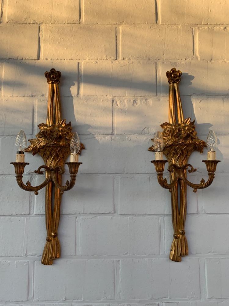 Louis XVI style Pair of wall lights.
