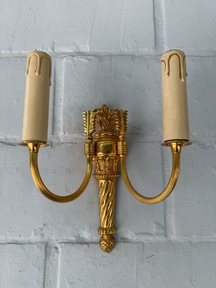 Louis XVI style Pair of wall lights.