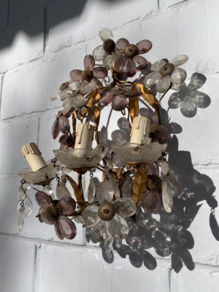 Murano Pair of wall lights.