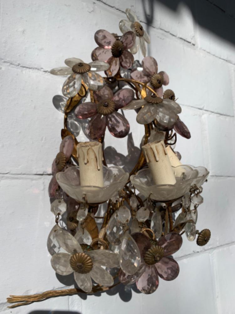 Murano Pair of wall lights.