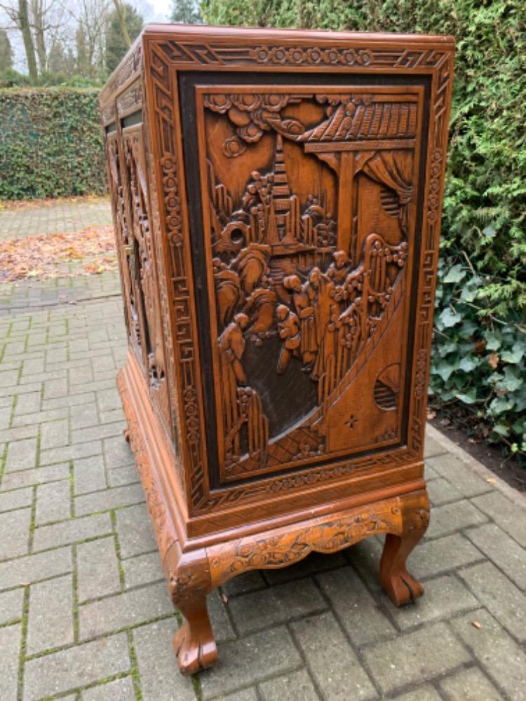Asian bar cabinet discount