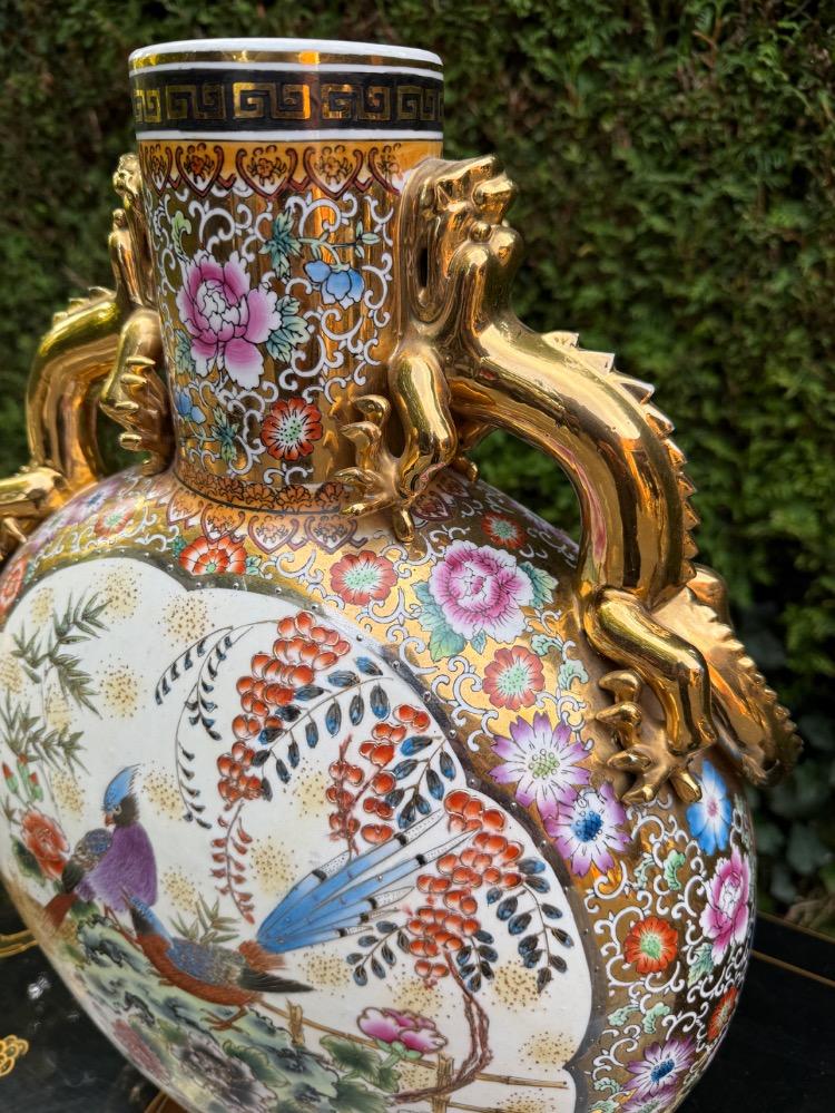 Pair of Chinese moon vases 