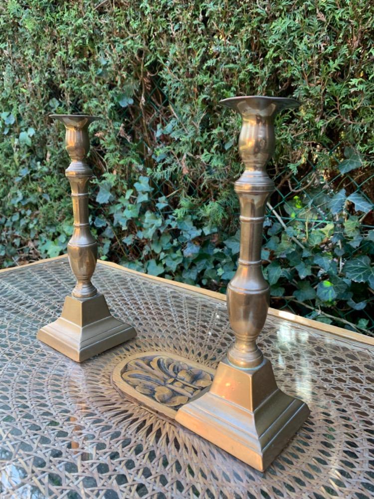 Renaissance style Pair of candle holders.