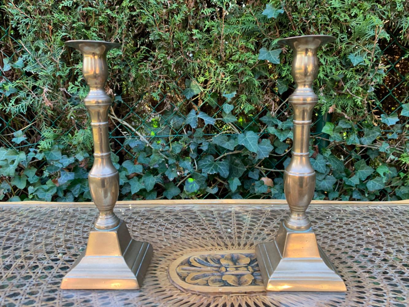 Renaissance style Pair of candle holders.