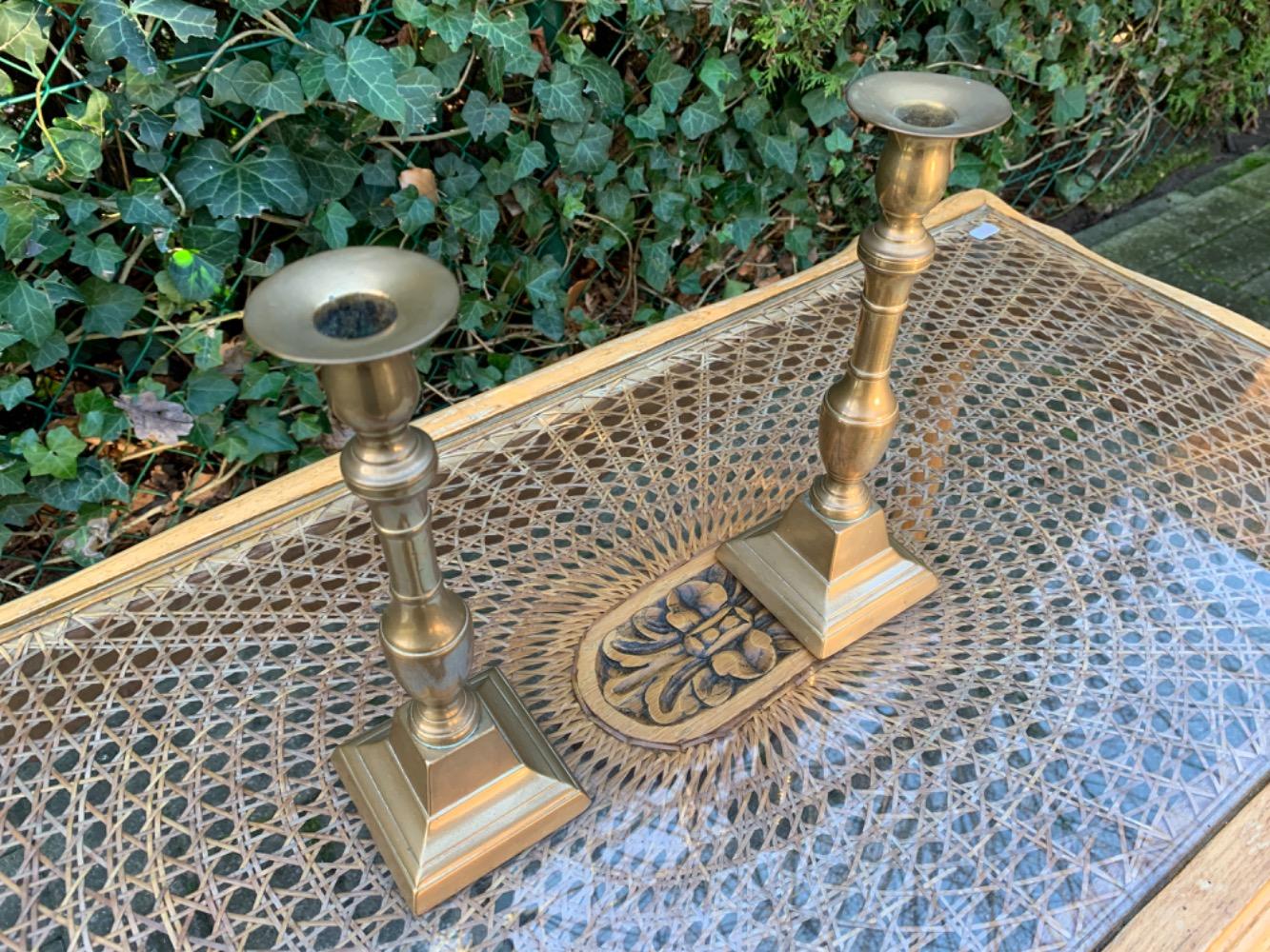 Renaissance style Pair of candle holders.