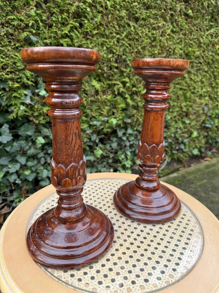 Renaissance style Pair of candle holders.