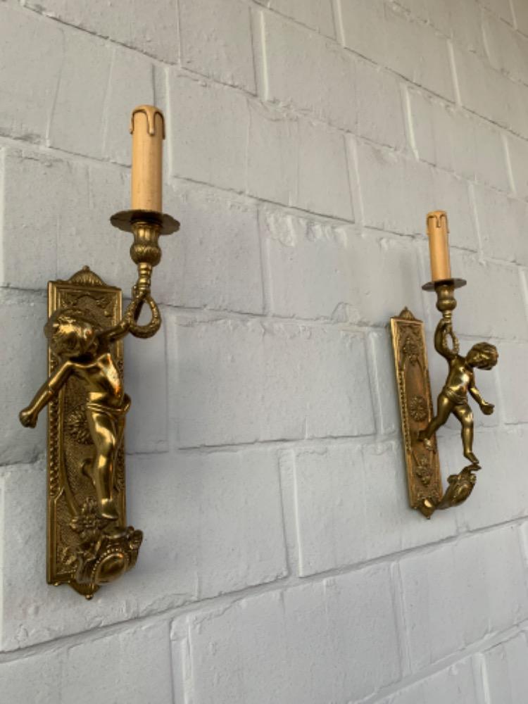 Rococo Pair of wall lights.