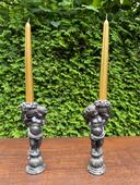 Rococo style Pair of candle holders.