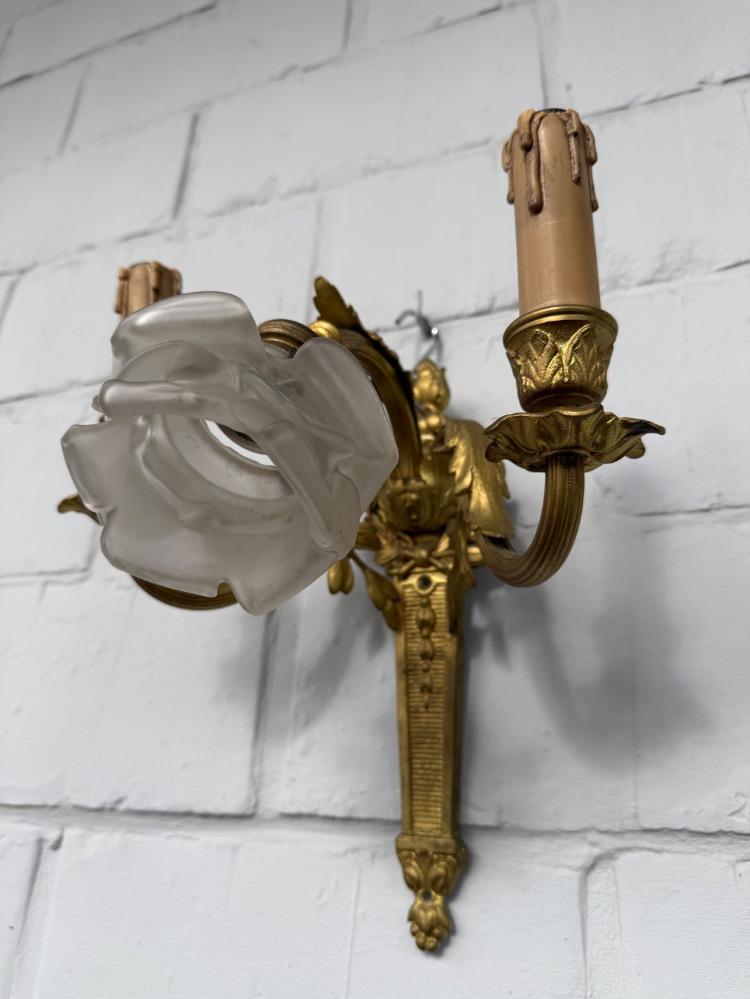 Rococo style Pair of wall lights.