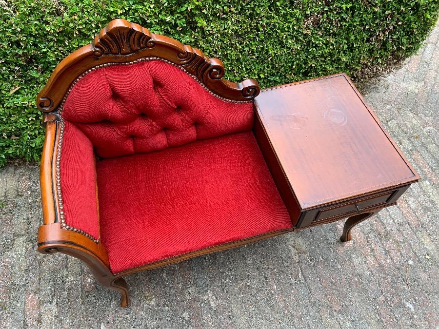 Antique on sale telephone seat