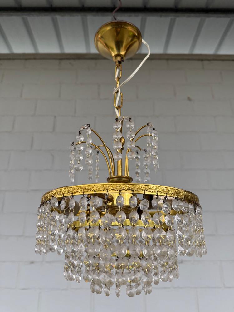 Vintage Chandelier and pair of wall lights