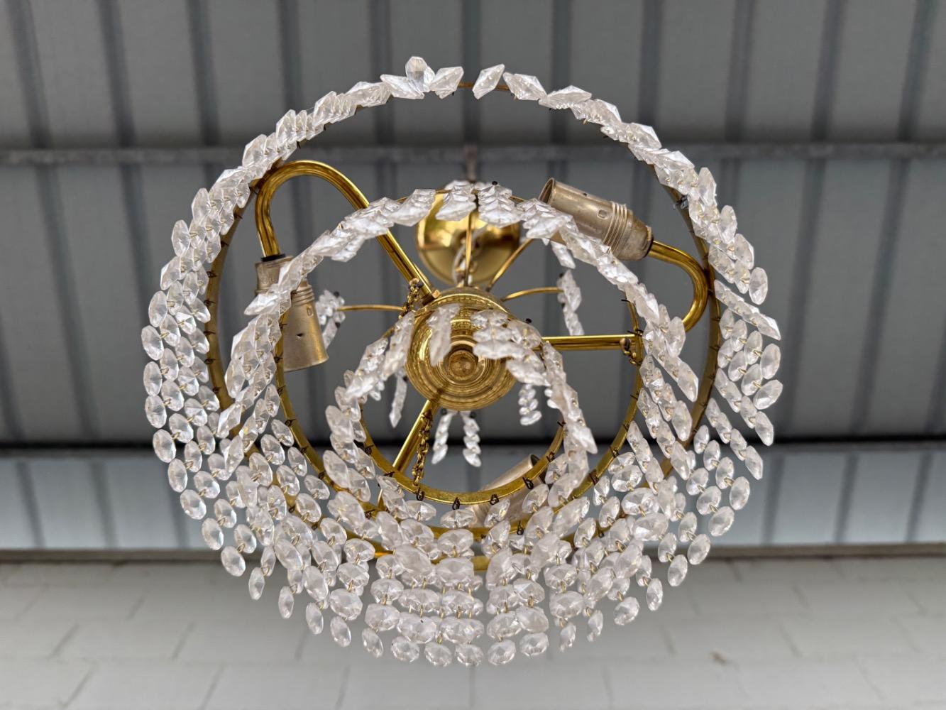 Vintage Chandelier and pair of wall lights